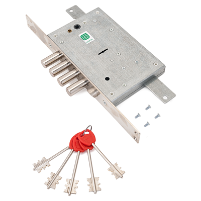 Картинка Замок врезной тяж. Гардиан 21.12Т ДЛ.КЛЮЧ (ЗК.203Д-04 127мм) 5кл ЗЩ б о б накладок  м о 85 